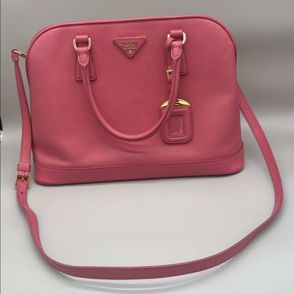 Prada Pink Saffiano Leather Tote